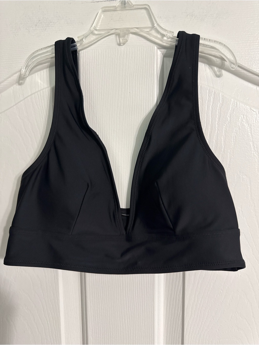 Target Black Deep V Swim Bikini Top